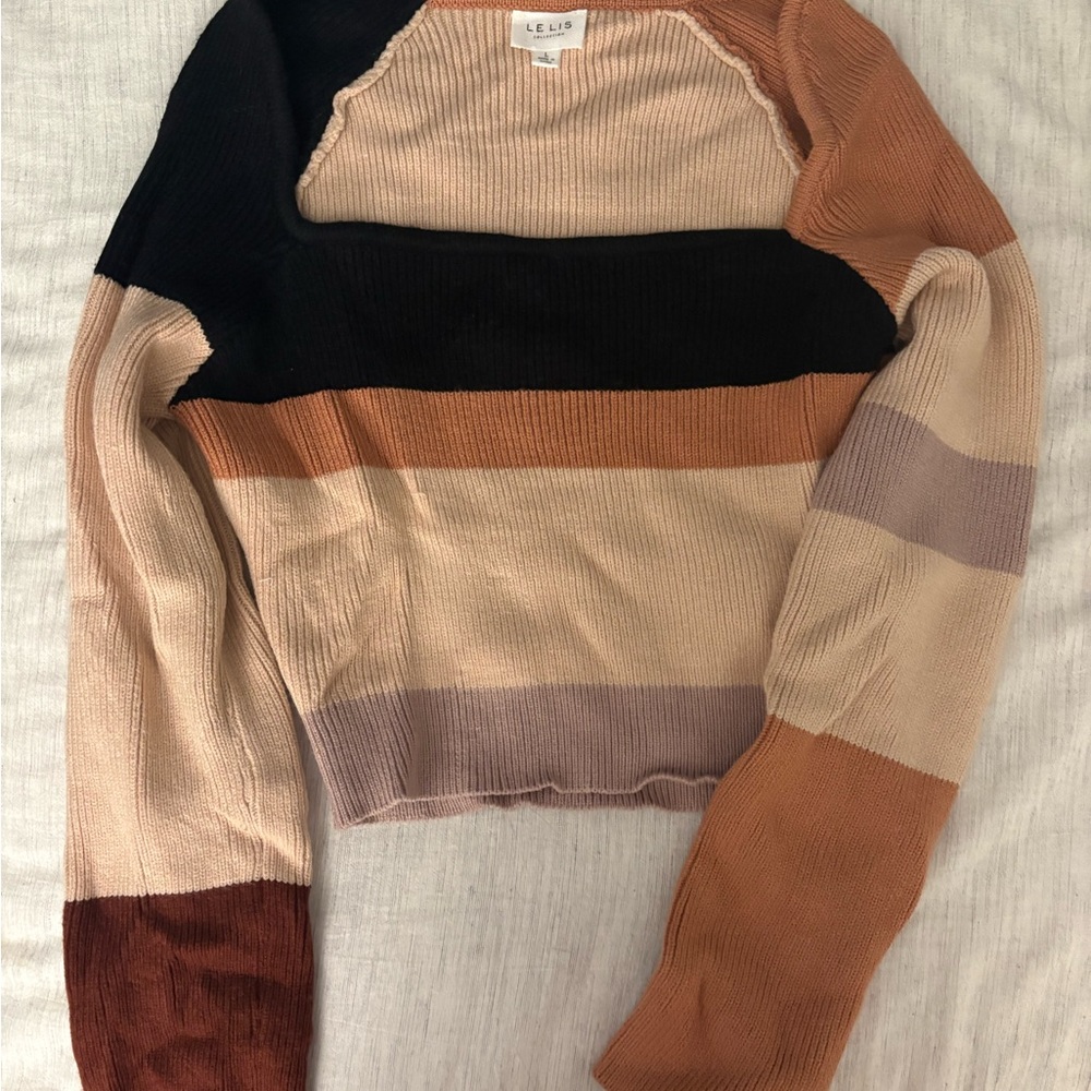 Le Lis Multicolor Striped Sweater